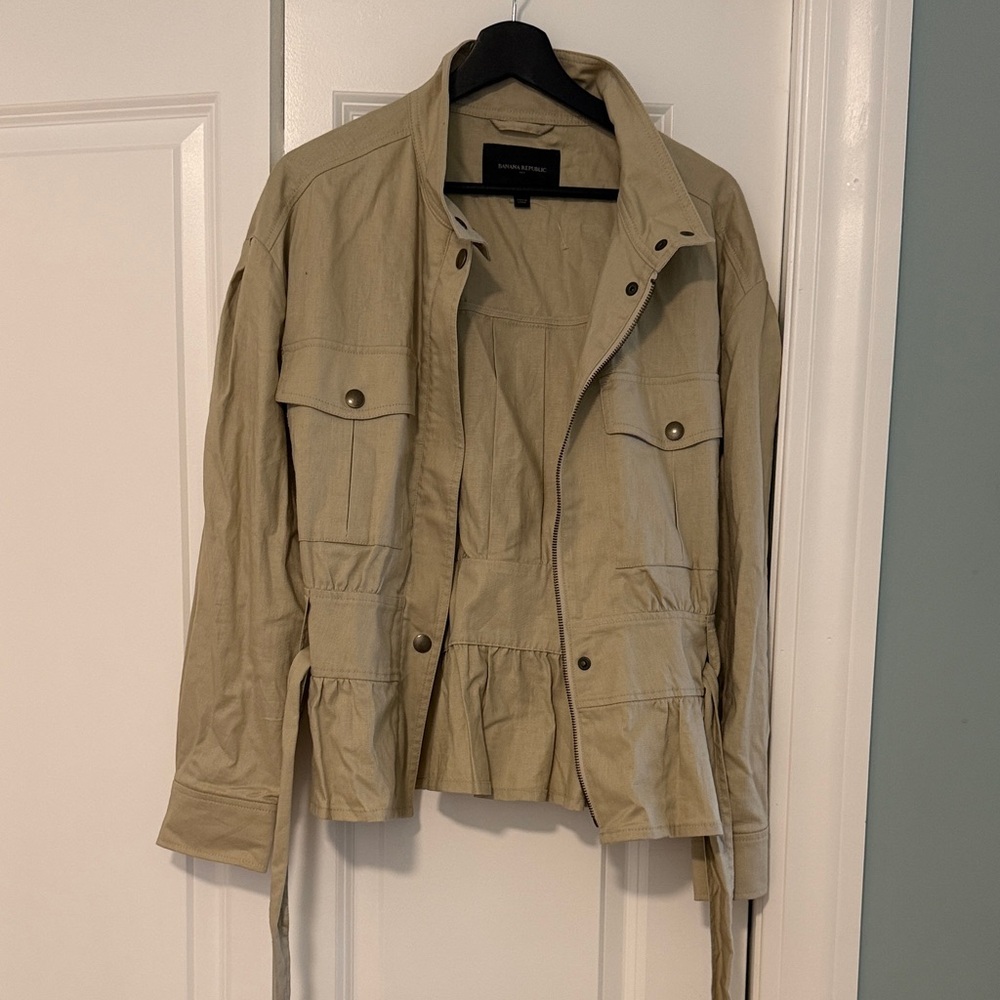 Banana Republic Women's Light Khaki Utility Jacket